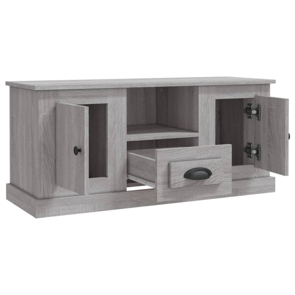 Mueble para TV madera contrachapada gris Sonoma 100x35,5x45