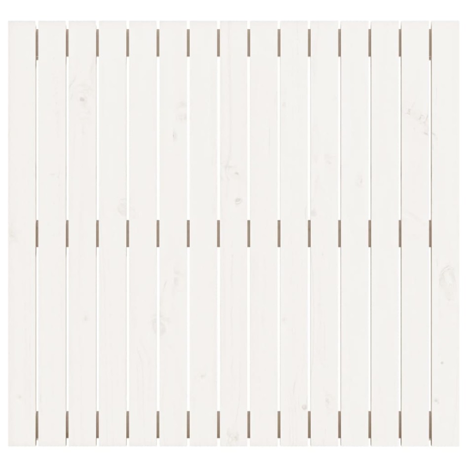 Cabecero de cama pared madera maciza pino blanco 95,5x3x90