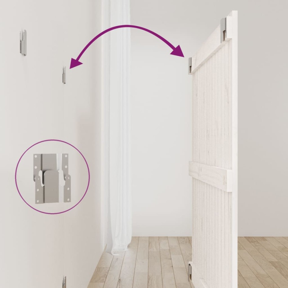 Cabecero de cama pared madera maciza pino blanco 95,5x3x90