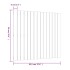 Cabecero de cama pared madera maciza pino blanco 95,5x3x90