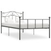 Estructura de cama sin colchón metal gris 100x200 cm
