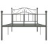 Estructura de cama sin colchón metal gris 100x200