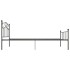 Estructura de cama sin colchón metal gris 100x200