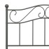 Estructura de cama sin colchón metal gris 100x200