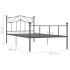 Estructura de cama sin colchón metal gris 100x200