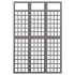 Biombo/Enrejado de 3 paneles madera de abeto gris 121x180