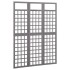 Biombo/Enrejado de 3 paneles madera de abeto gris 121x180