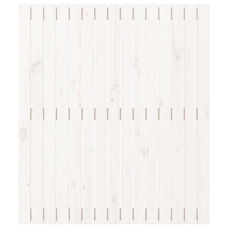 Cabecero de cama pared madera maciza pino blanco 95,5x3x110