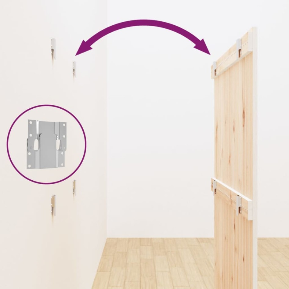 Cabecero de cama pared madera maciza pino blanco 95,5x3x110