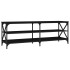 Mueble de TV madera contrachapada negro 140x40x50