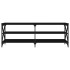 Mueble de TV madera contrachapada negro 140x40x50