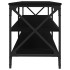 Mueble de TV madera contrachapada negro 140x40x50