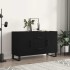 Aparador de madera de ingeniería negro 100x36x60