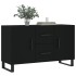 Aparador de madera de ingeniería negro 100x36x60