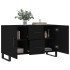 Aparador de madera de ingeniería negro 100x36x60