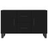 Aparador de madera de ingeniería negro 100x36x60
