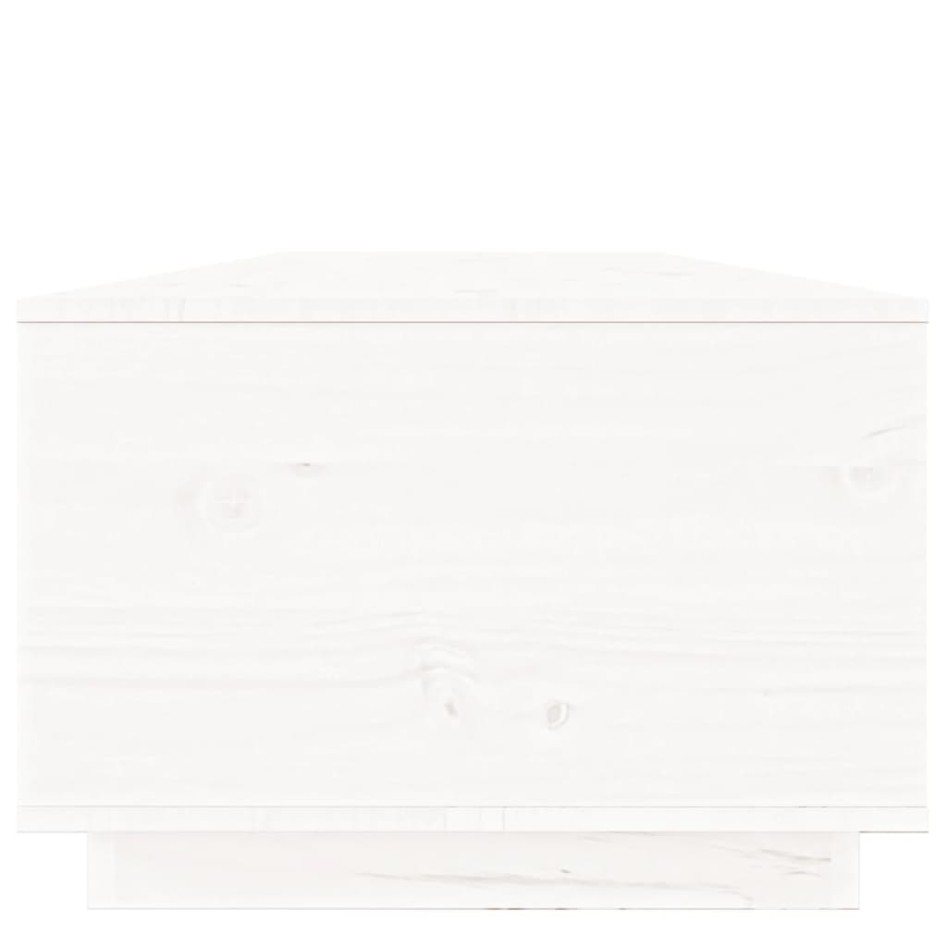 Mesa de centro de madera maciza de pino blanco 100x50x35