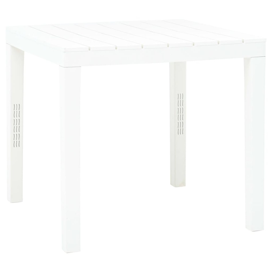 Mesa de jardín de plástico blanco 78x78x72