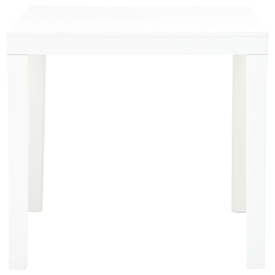 Mesa de jardín de plástico blanco 78x78x72
