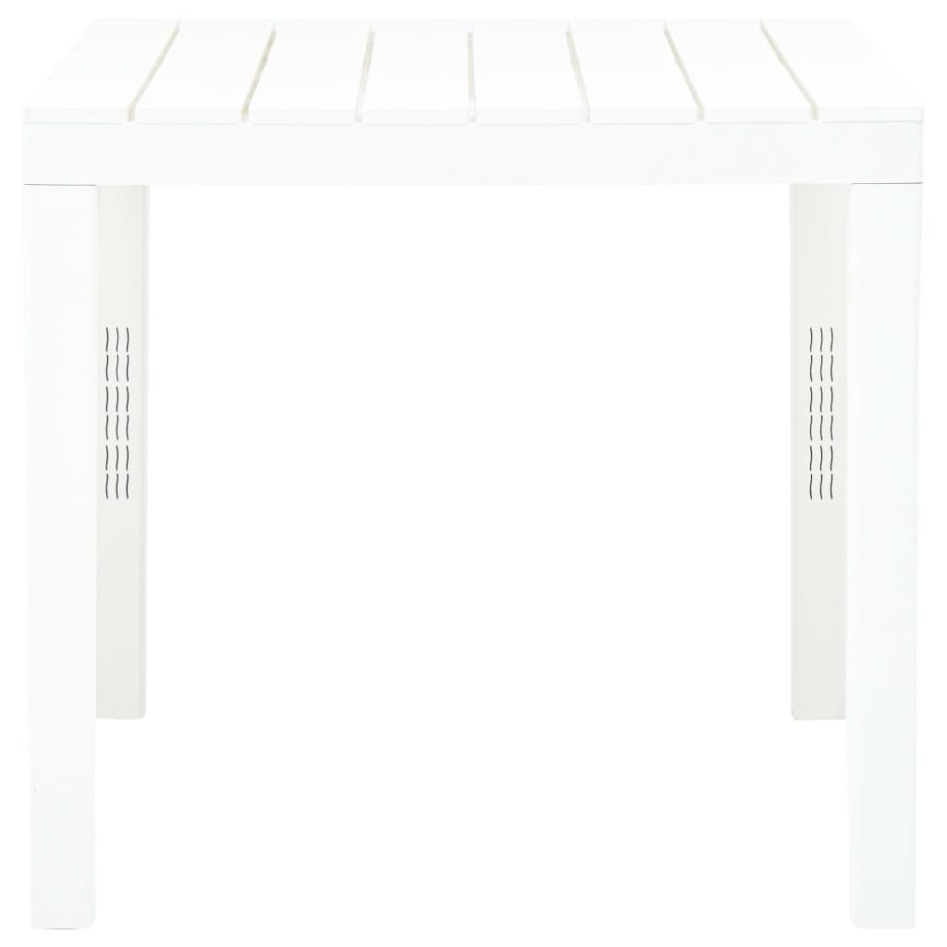Mesa de jardín de plástico blanco 78x78x72