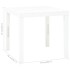 Mesa de jardín de plástico blanco 78x78x72