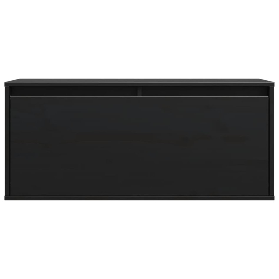 Armario de pared de madera maciza de pino negro 80x30x35