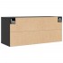Armario de pared de madera maciza de pino negro 80x30x35