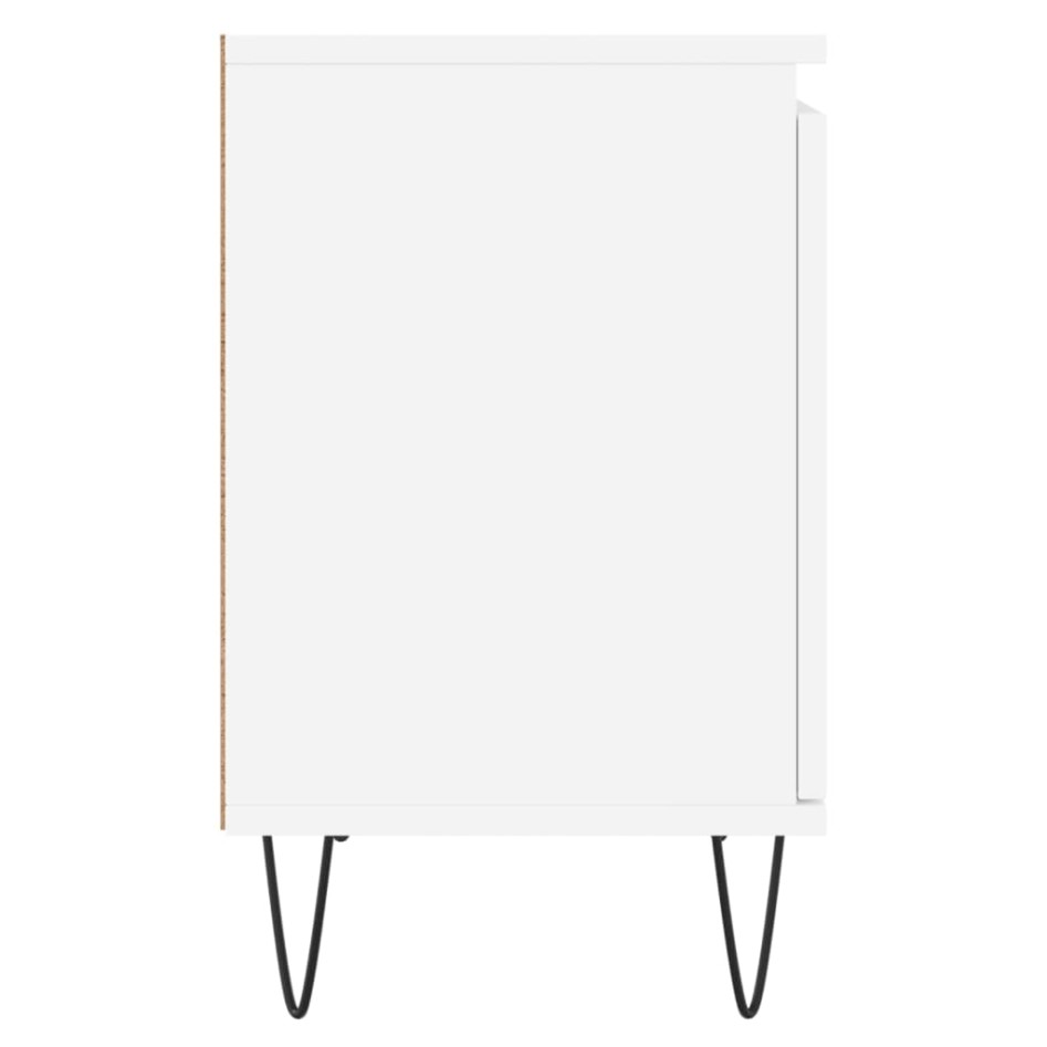 Mesitas de noche 2 uds madera de ingeniería blanco 40x30x50