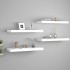 Estante flotante de pared 4 uds MDF blanco 60x23,5x3,8