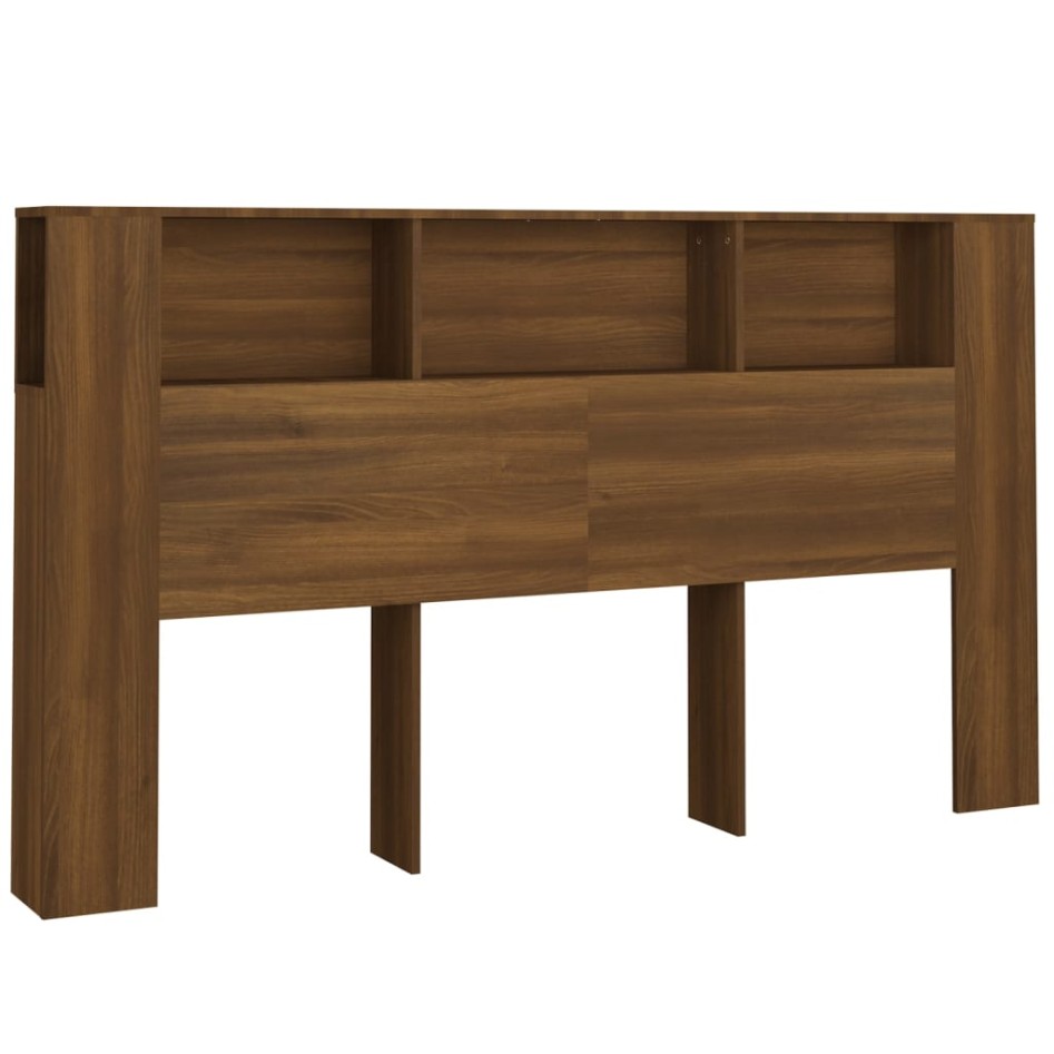 Mueble cabecero roble marrón 180x18,5x104,5