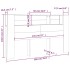 Mueble cabecero roble marrón 180x18,5x104,5