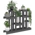 Soporte para plantas madera maciza pino gris 104,5x25x77,5