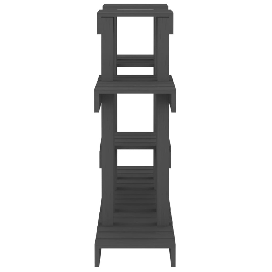 Soporte para plantas madera maciza pino gris 104,5x25x77,5