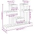 Soporte para plantas madera maciza pino gris 104,5x25x77,5