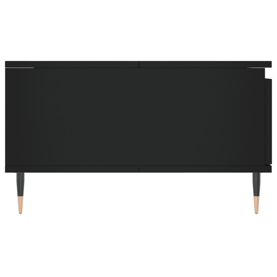Mesa de centro madera de ingeniería negro 90x60x35