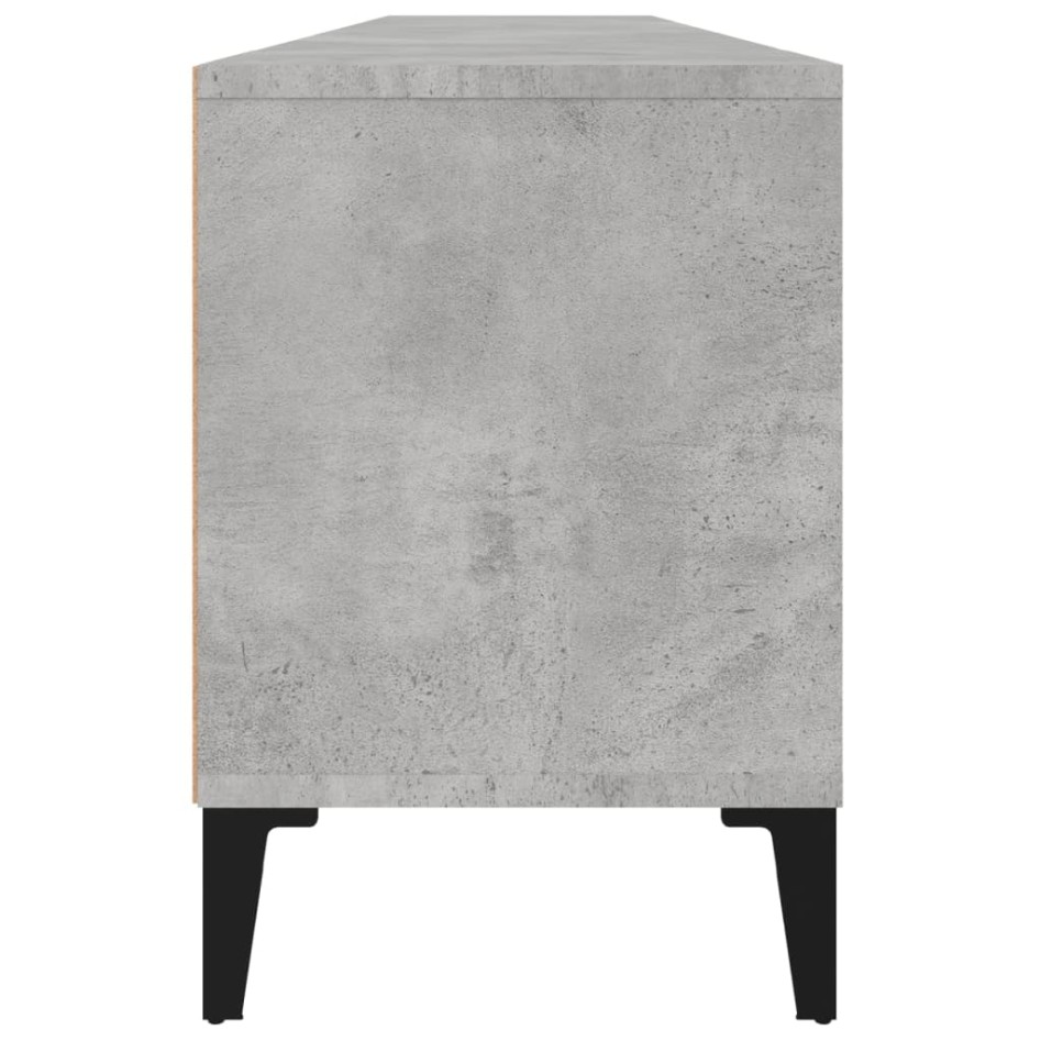 Mueble de TV madera contrachapada gris hormigón 150x30x44,5