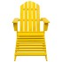Silla jardín Adirondack y otomana madera maciza abeto