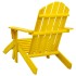 Silla jardín Adirondack y otomana madera maciza abeto