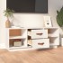 Mueble de TV de madera maciza de pino blanco 100x34x40