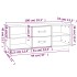 Mueble de TV de madera maciza de pino blanco 100x34x40
