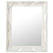 Espejo de pared estilo barroco blanco 50x60 cm