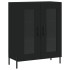 Aparador de madera de ingeniería negro 69,5x34x90