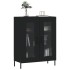 Aparador de madera de ingeniería negro 69,5x34x90