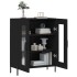 Aparador de madera de ingeniería negro 69,5x34x90