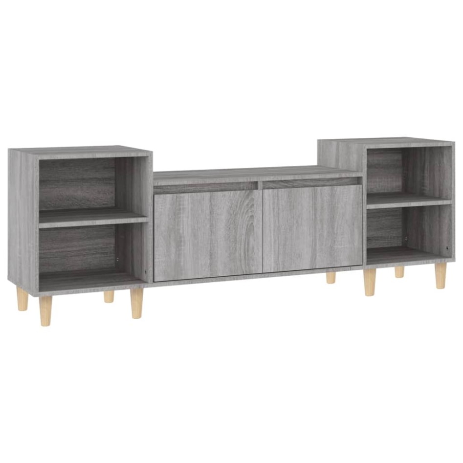 Mueble para TV madera contrachapada gris Sonoma 160x35x55
