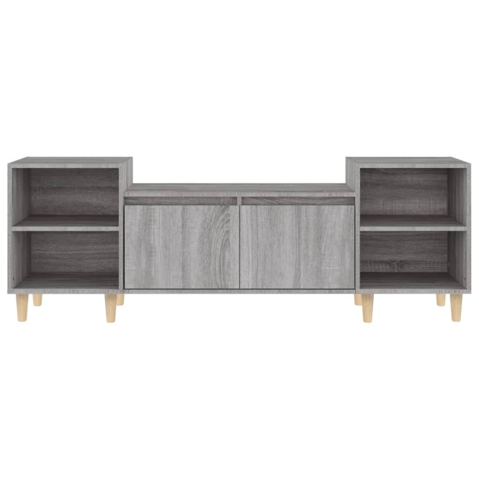 Mueble para TV madera contrachapada gris Sonoma 160x35x55