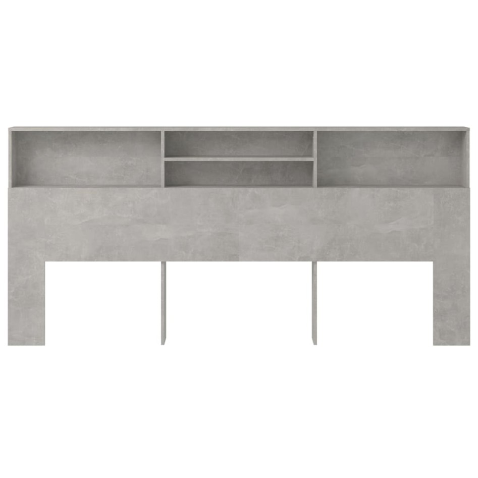 Mueble cabecero gris hormigón 220x19x103,5