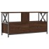 Mueble TV hierro y madera contrachapada roble marrón