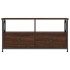 Mueble TV hierro y madera contrachapada roble marrón