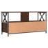 Mueble TV hierro y madera contrachapada roble marrón